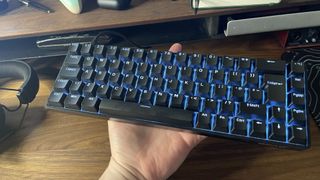 The QPAD Flux 65 Model 5 Hall effect gaming keyboard.