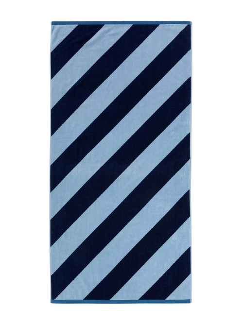 Reversible Diagonal Striped Oversized Beach Towel
