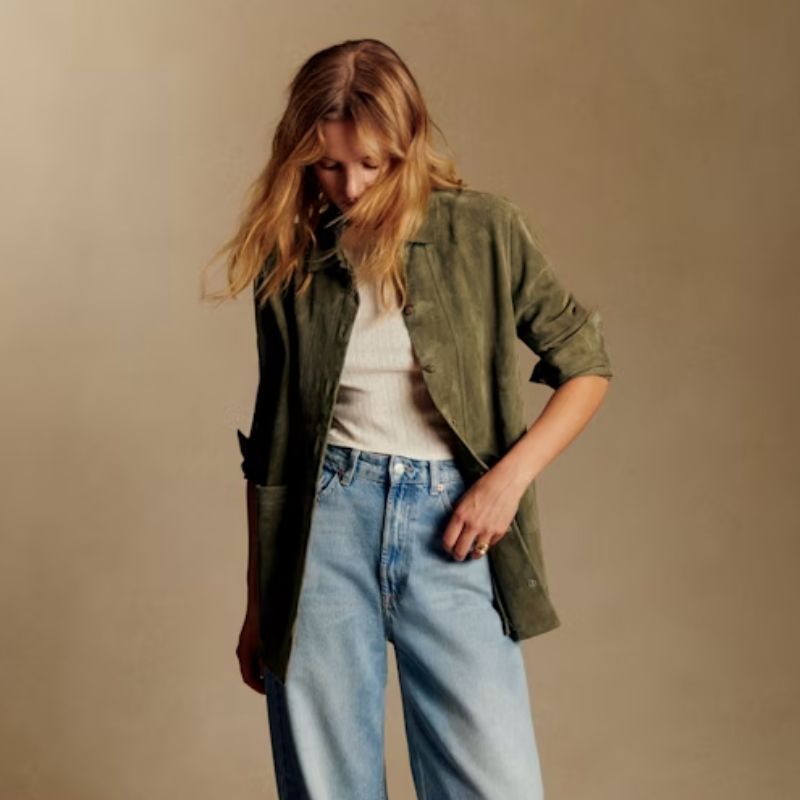 Sezane Will jacket on model