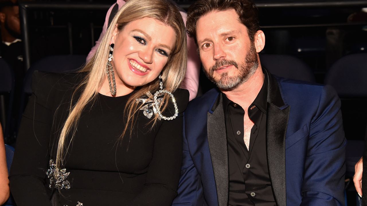 Kelly Clarkson and Brandon Blackstock attend the 2018 CMT Music Awards at Bridgestone Arena on June 6, 2018 in Nashville, Tennessee