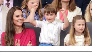 Prince Louis, Princess Charlotte and Kate Middleton at the Queen's Platinum Jubilee