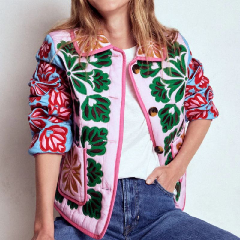embroidered bright jacket