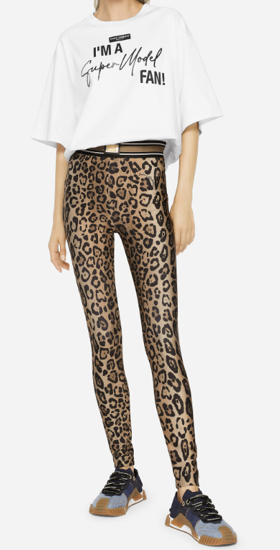 Dolce & Gabbana, Leopard-Print Spandex/Jersey Leggings