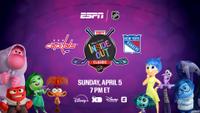 Graphic showing the "Inside Out Classic", an animated version of a NHL game using characters from "Inside Out".