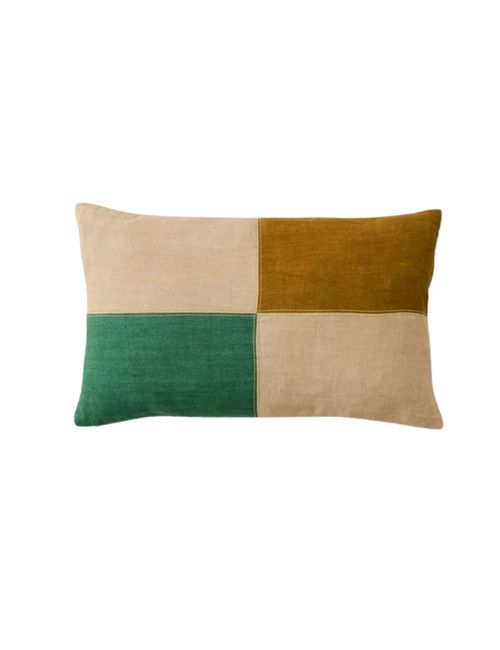 Eave Panelled Linen Cushion Cover