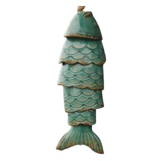 A green fish wind chime