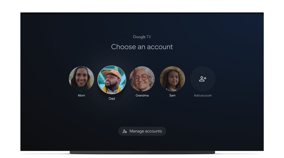 Google TV user profiles