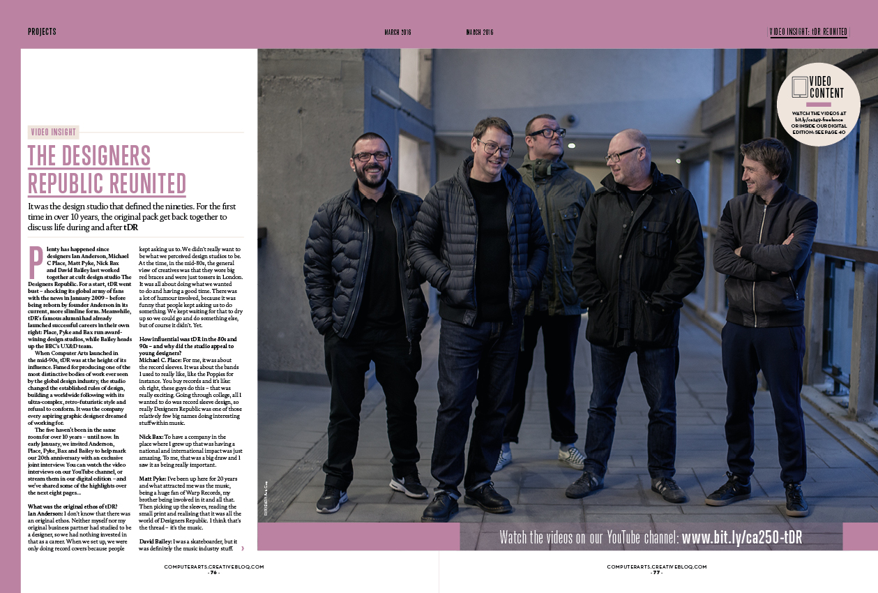 Exclusive video interview: five core members of The Designers Republic meet up for the the first time in 10 years