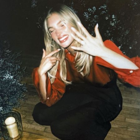 Elsa Hosk reveals her engagement ring by Tiffany 
Co.