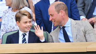 Prince George and Prince William attend the Wimbledon Men's Singles Final