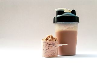 Protein shaker and scoop