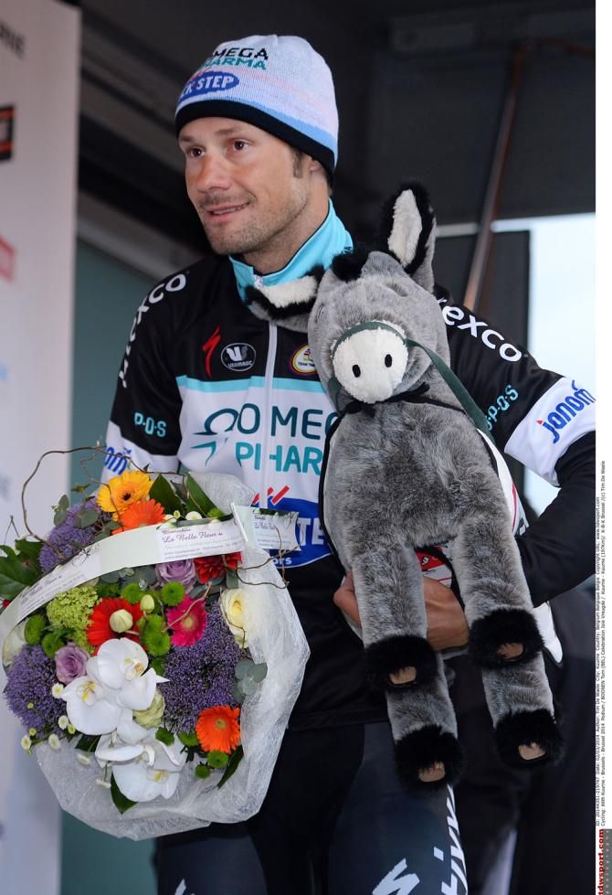 Tom Boonen on the podium