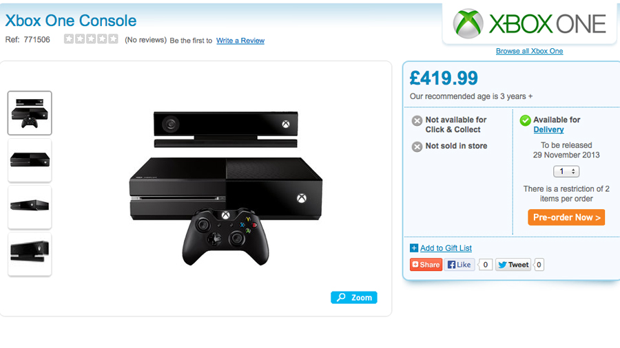 Xbox One launching in November for $499 in 21 countries, pre-orders start  now - The Verge