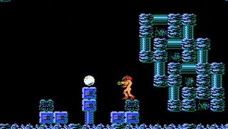 Best NES games: Samus during a level in the game Metroid.