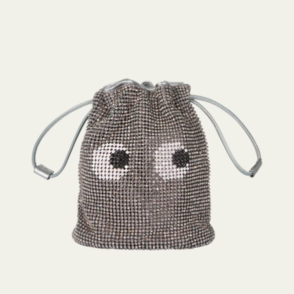 Sparkly Anya Hindmarch clutch with eyes