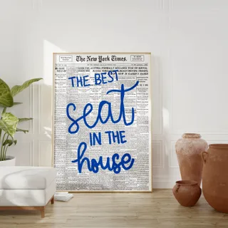 'Best Seat in the House' bathroom print