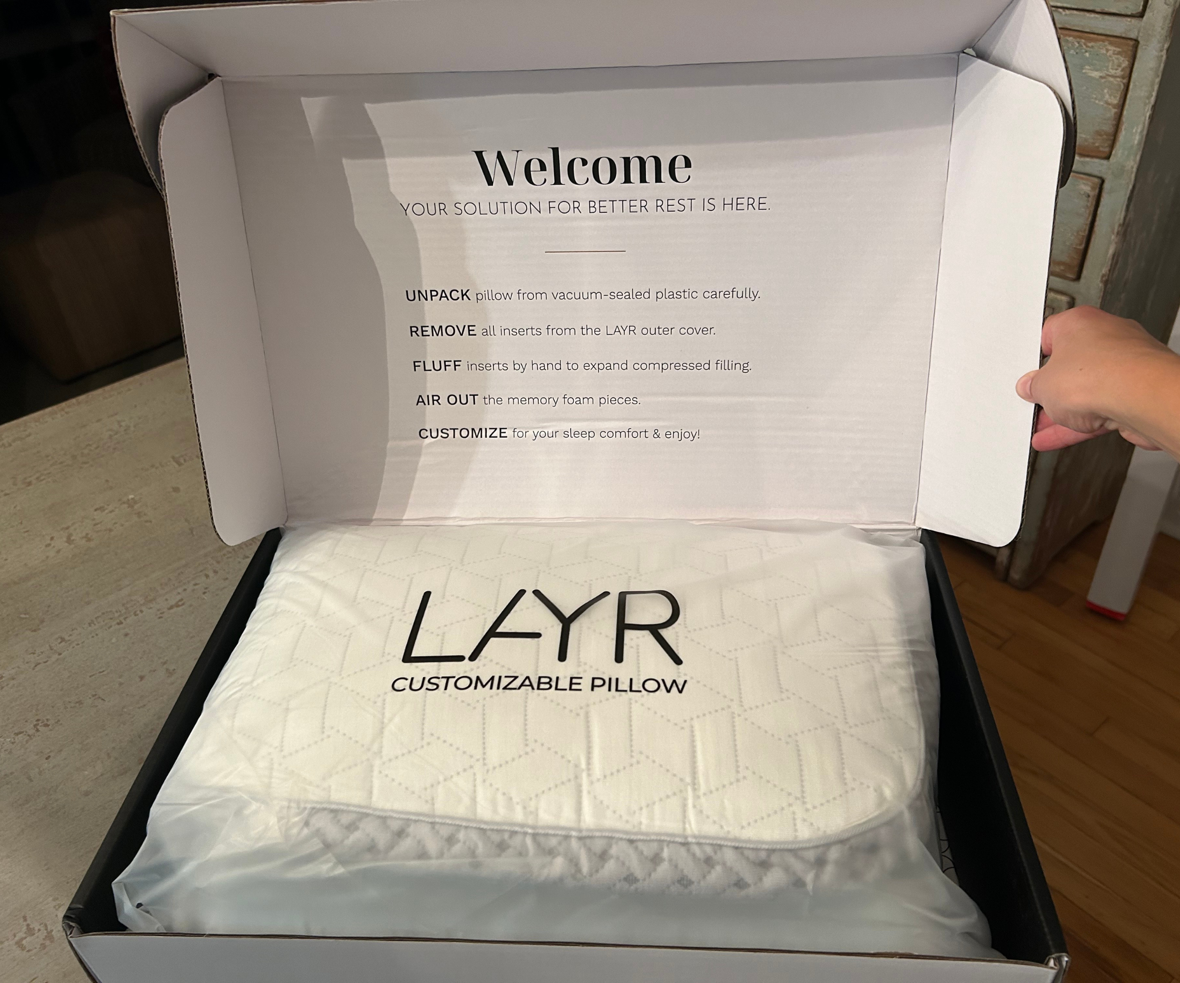 a box of a pillow