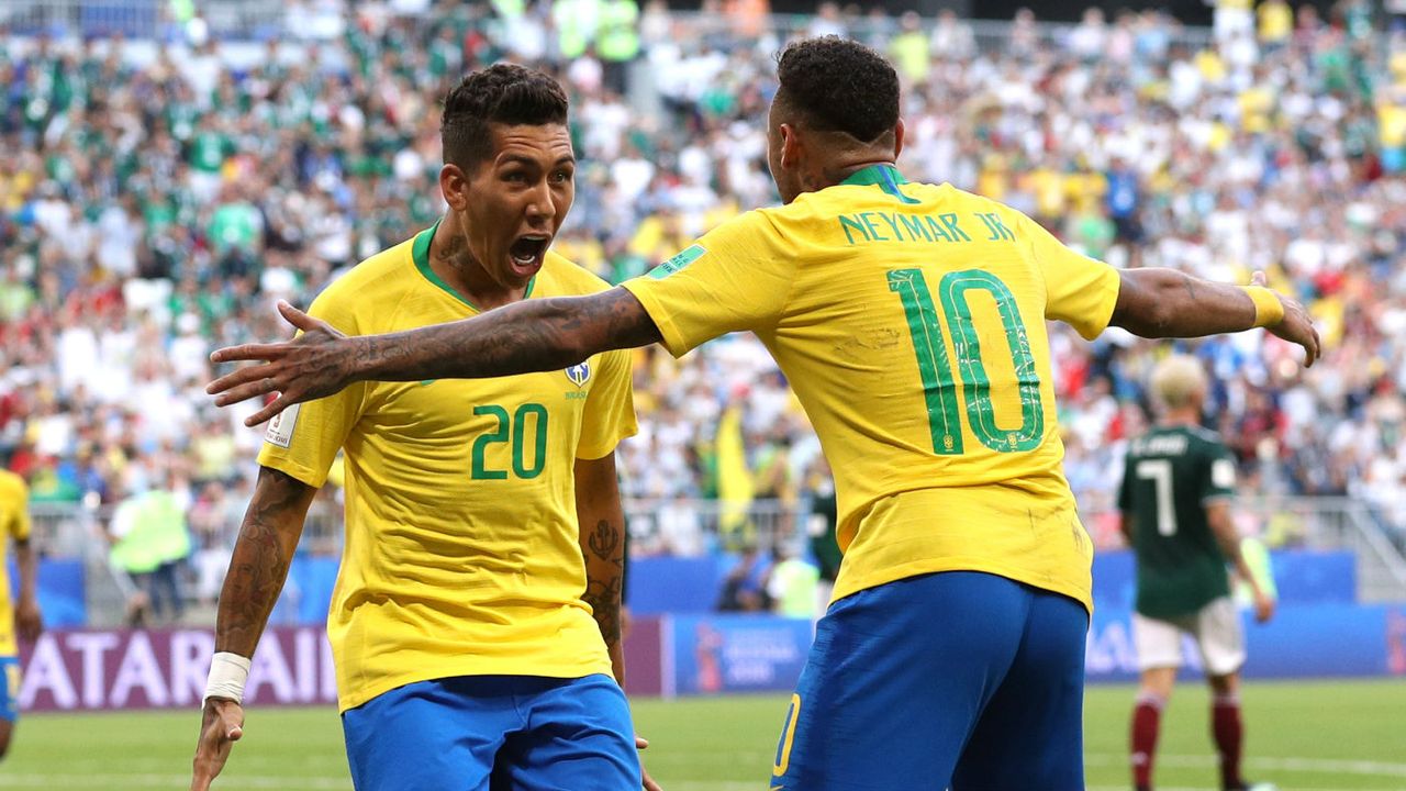 Brazil 2 Mexico 0 World Cup Roberto Firmino Neymar