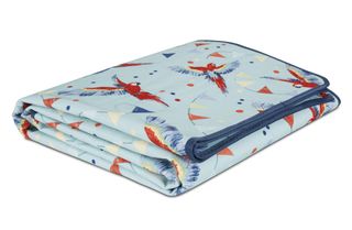 Red Macaw print picnic blanket