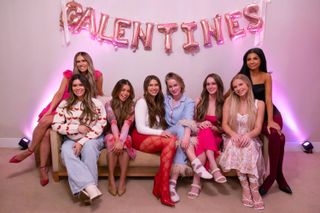 the cast of secret lives of mormon wives at their galentines party