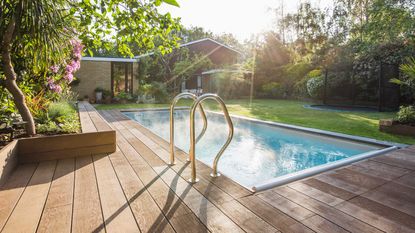 outdoor pool with decking