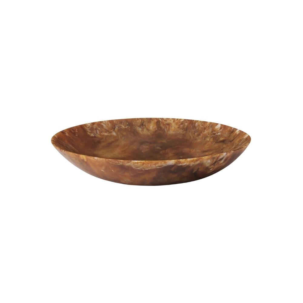 Brown marbled resin bowl