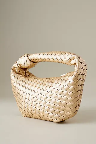 Melie Bianco Larissa Woven Faux-Leather Shoulder Bag