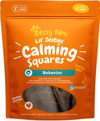 Zesty Paws Lil' Zesties Calming Squares - Behavior - Smoked Chicken Flavor
RRP: $14.97 | Now: $10.48 Save: $4.49