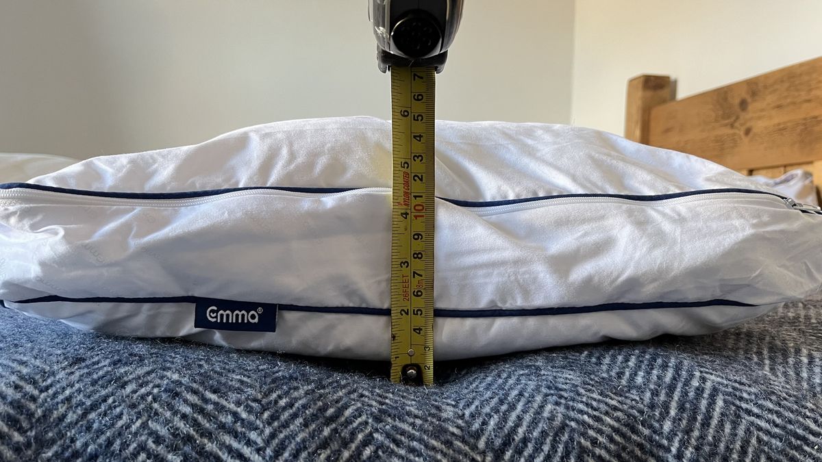 emma premium microfibre pillow with thicker insert removed
