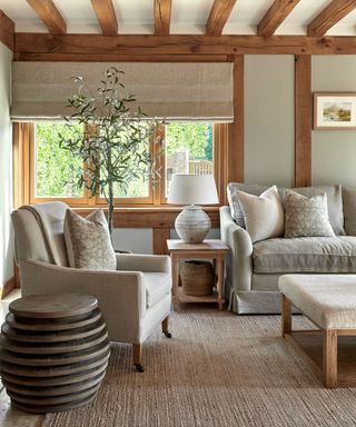 oak frame living room