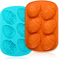 4. Webake Easter Egg Moulds Silicone Large 2 Pcs 9cm
RRP: £10.99
Another highly rated silicone mould by Webake. These moulds are great for making mini Easter eggs - particularly for children as they have a Easter bunny and floral pattern design. Rated 5 stars by over 80% of Amazon shoppers.