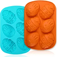 4. Webake Easter Egg Moulds Silicone Large 2 Pcs 9cm