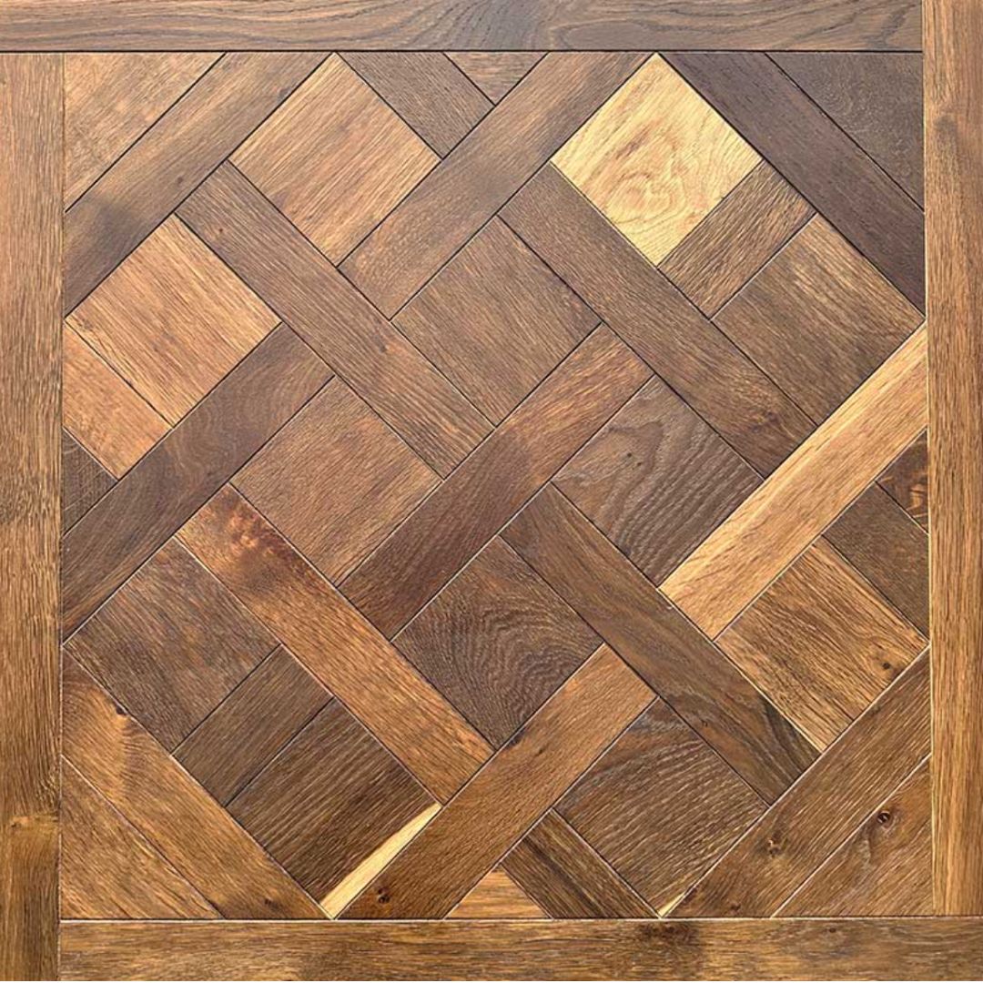 Bespoke Smoked Oak Engineered Versailles Wood Panel Flooring