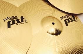 The PST 3 cymbals are made with a brass/copper alloy.