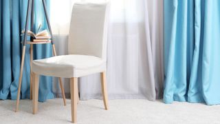 White chair cover on chair