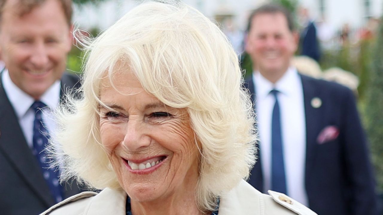 Queen Camilla brought back Queen Elizabeth&#039;s must-have accessory. Seen here she visits Poundbury