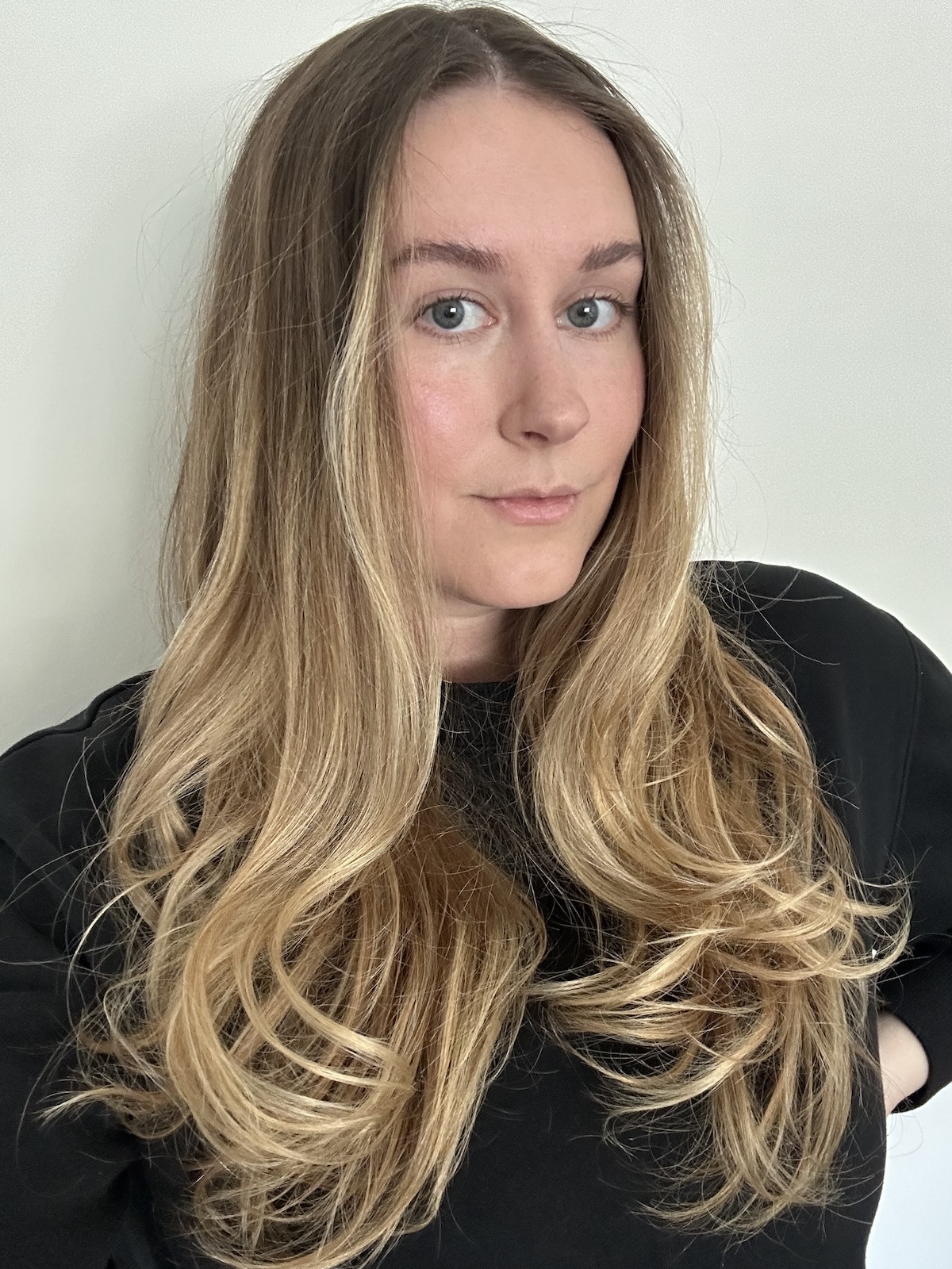 Beauty editor Kaitlyn McLintock after using the Dyson Airwrap Multistyler
