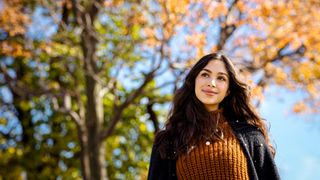 Beautiful woman in a park