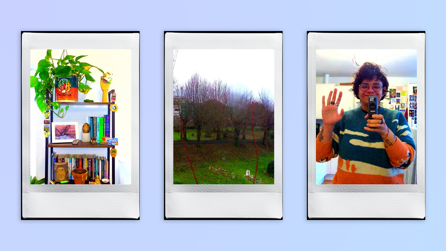 A photo taken on a Fujifilm Instax mini Evo Cinema hybrid instant camera