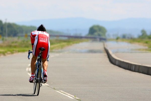 The time trial course in Akita prefecture is totally flat.