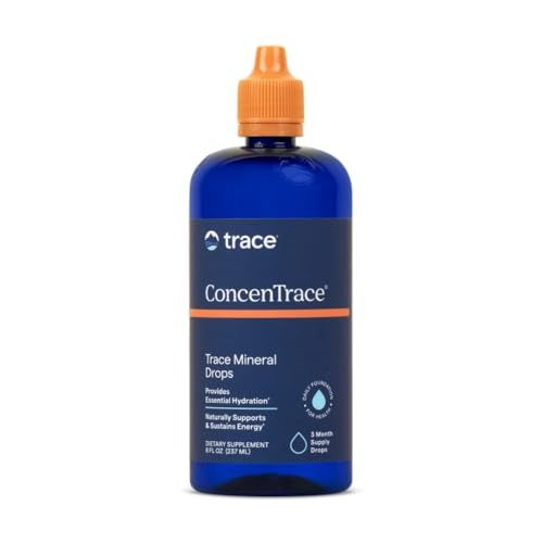 Trace Minerals Concentrace Trace Mineral Drops | All-Natural Liquid Minerals | Replenishes Electrolytes & Supports Hydration, Energy, Mood, Muscles, Digestion, & Restful Sleep | 8 Fl Oz (96 Servings)