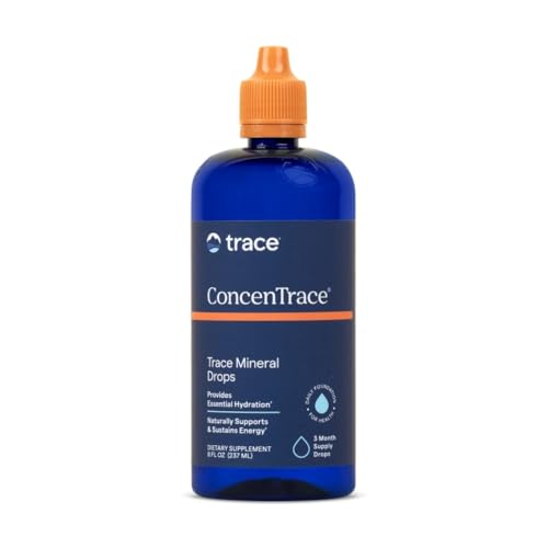 Trace Minerals Concentrace Trace Mineral Drops | All-Natural Liquid Minerals | Replenishes Electrolytes & Supports Hydration, Energy, Mood, Muscles, Digestion, & Restful Sleep | 8 Fl Oz (96 Servings)
