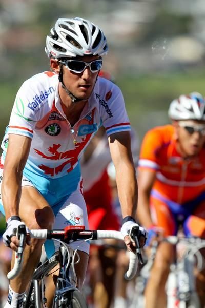 Fr&auml;nk Schleck (Luxembourg) looking comfortable in the finale.