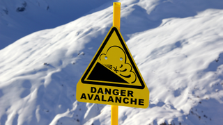 Avalanche warning sign