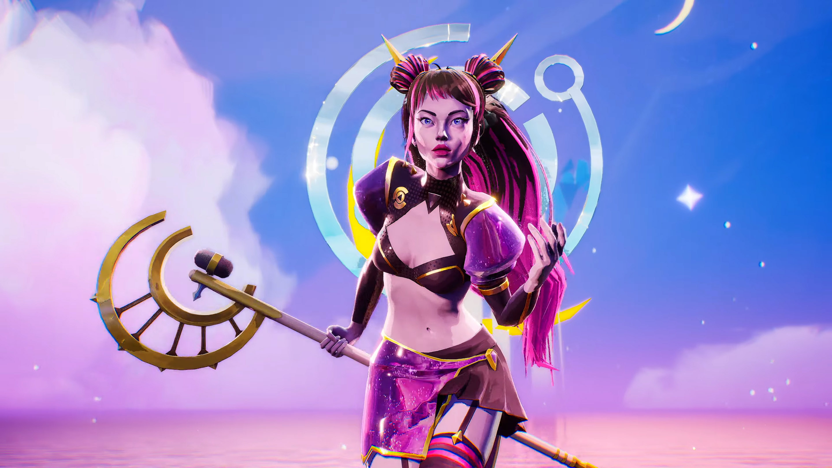 Dead as Disco - Pink popstar boss about to blow a kiss