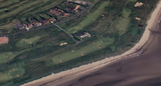 A satellite view of the Blackrock property in the middle of Royal Troon Golf Club.