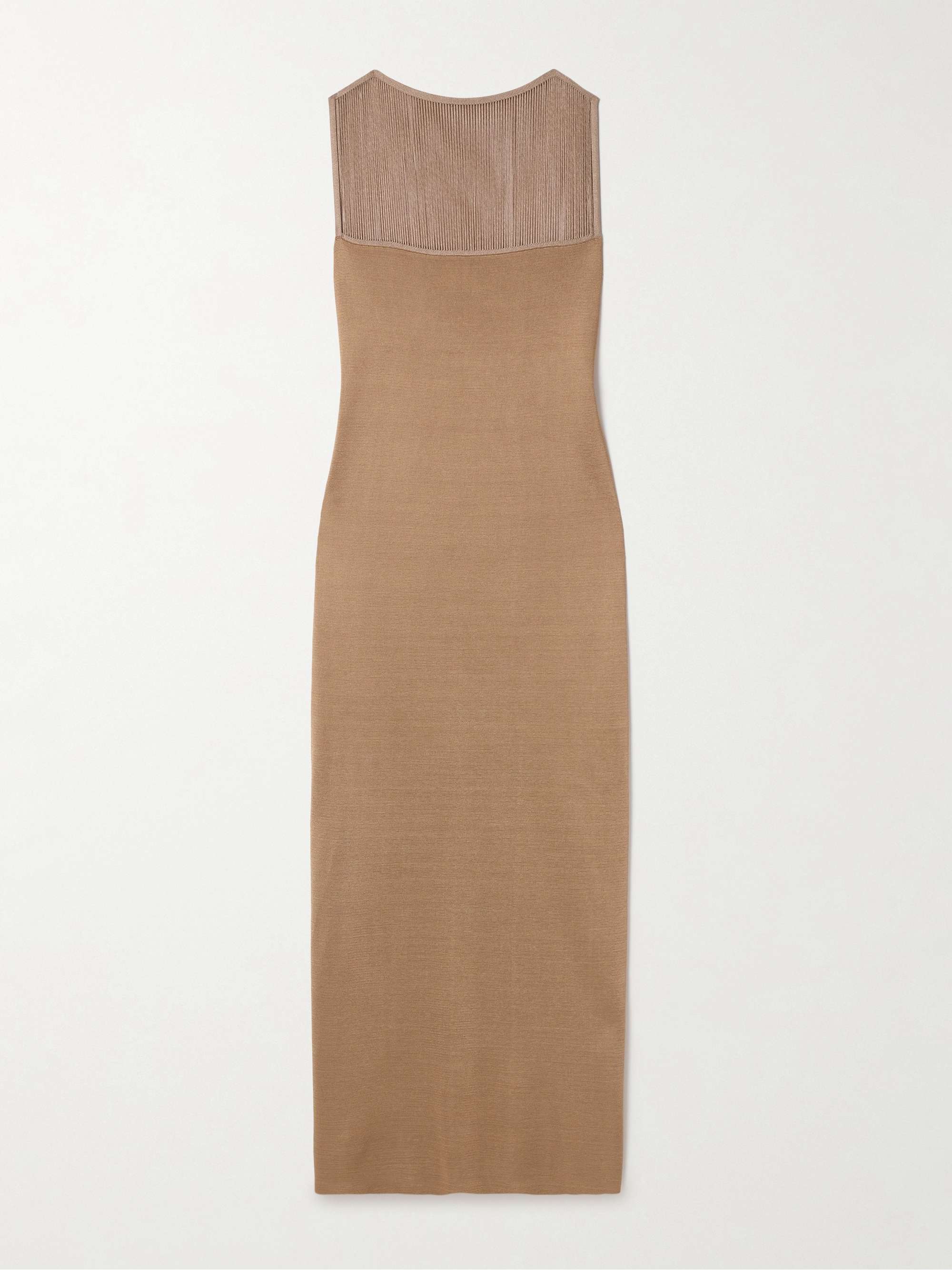 Ruslan Fringed Knitted Maxi Dress