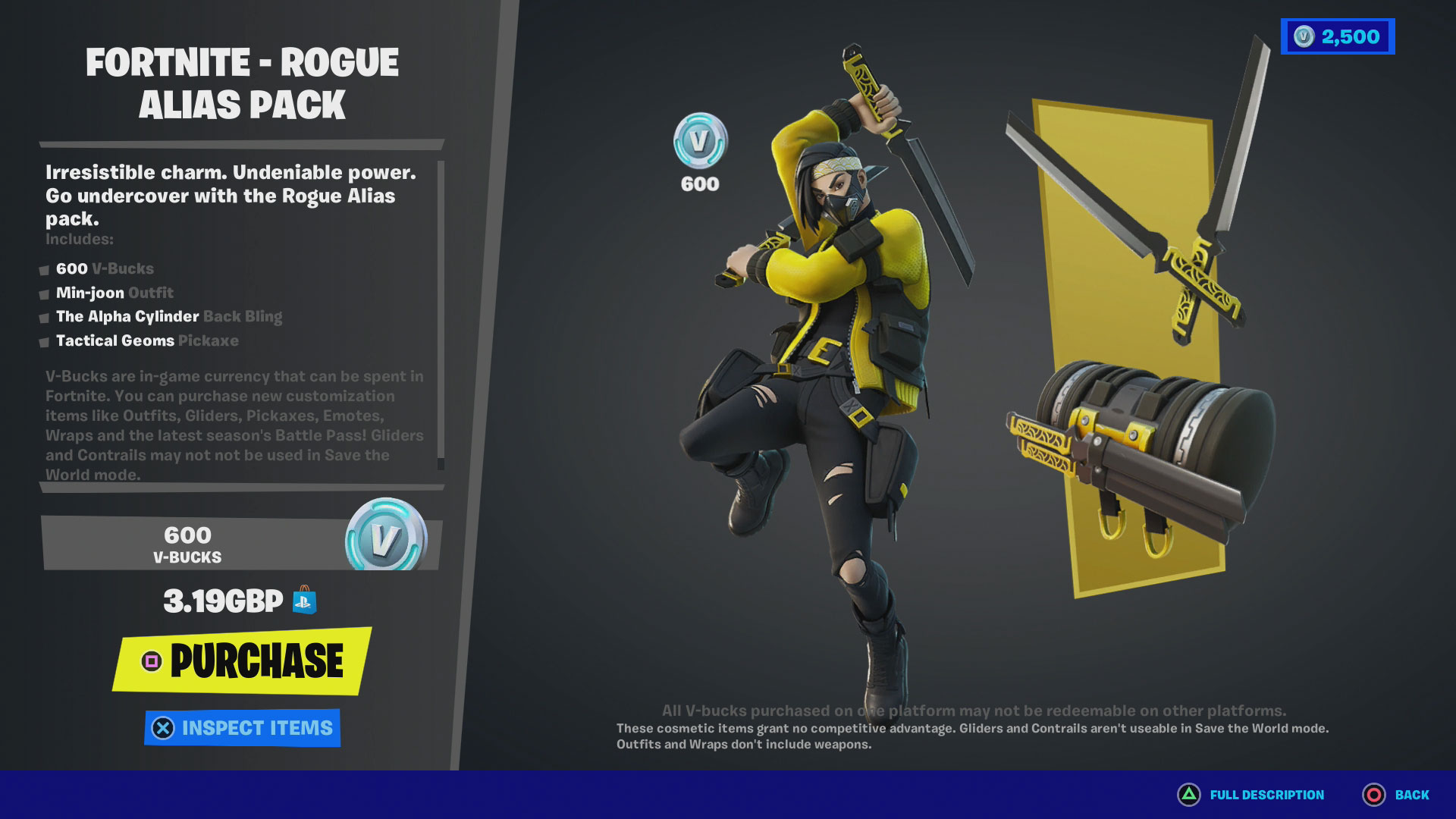 Fortnite Starter Pack The Fortnite Rogue Alias Pack Is The Very Best