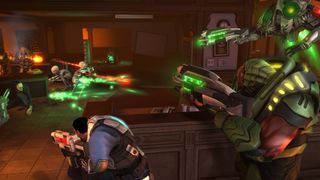 Taking cover against aliens in XCOM