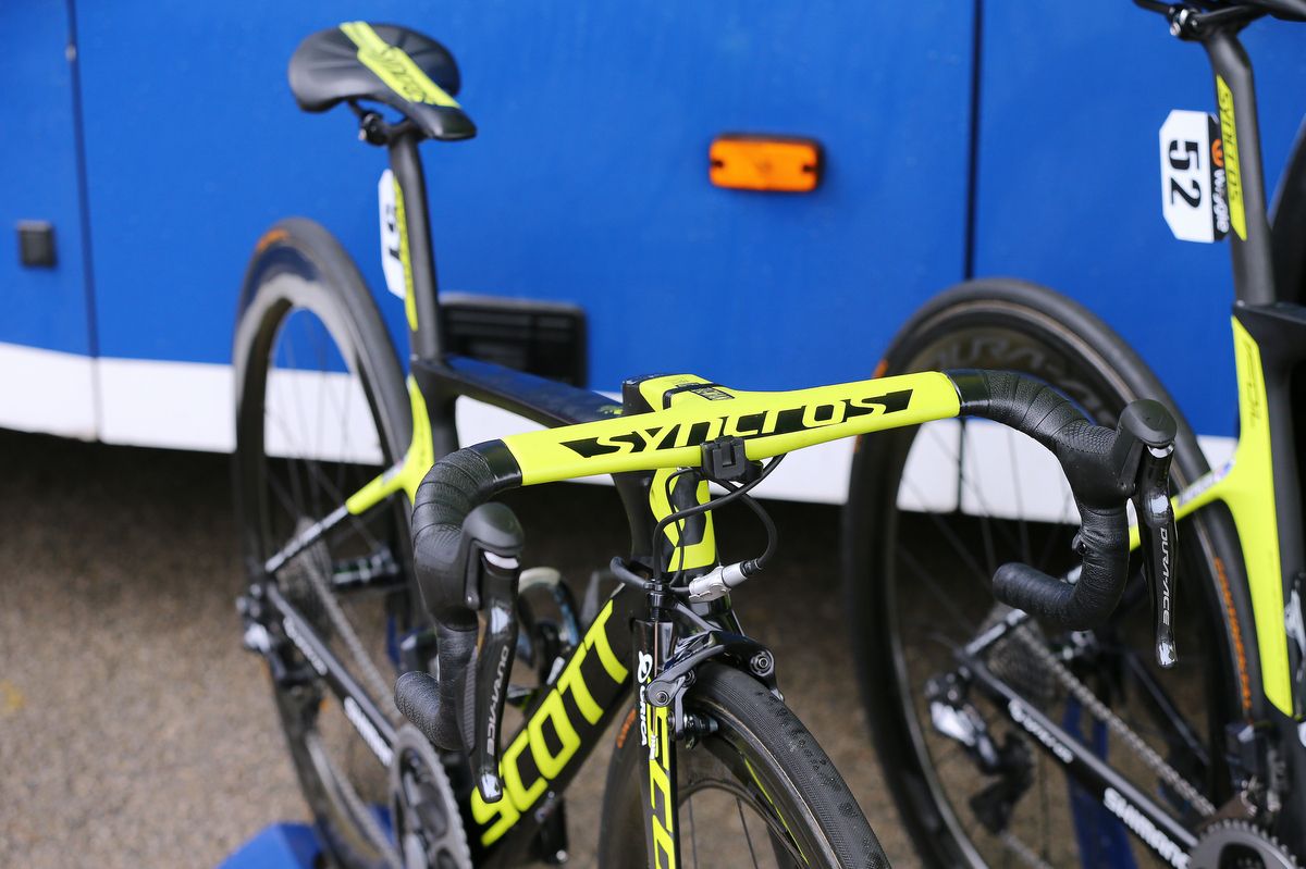 Caleb Ewan's set up on his Scott